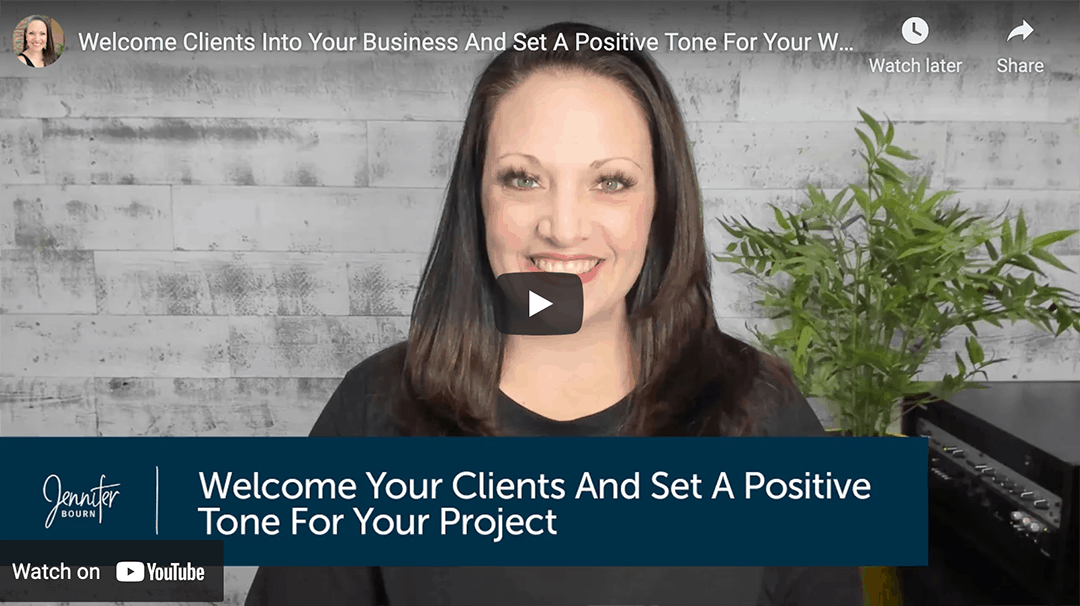 video on welcoming clients